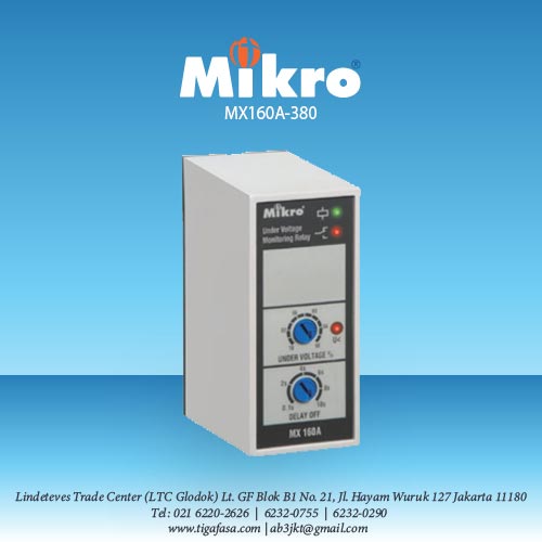 MX160A-380 Voltage Relay 380VAC MIKRO  