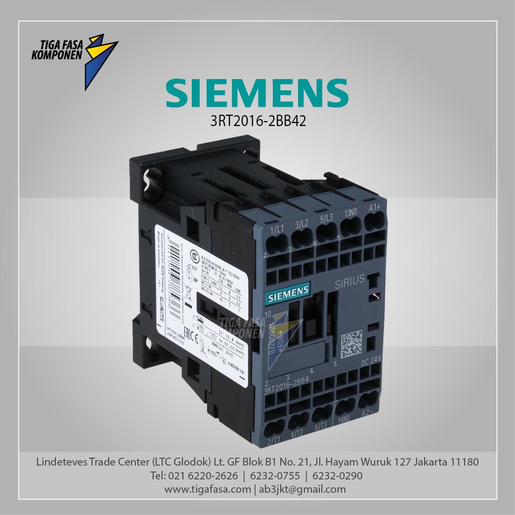 3RT2016-2BB42 MC 9 A 4 kW / 400 V 3P 24 V DC