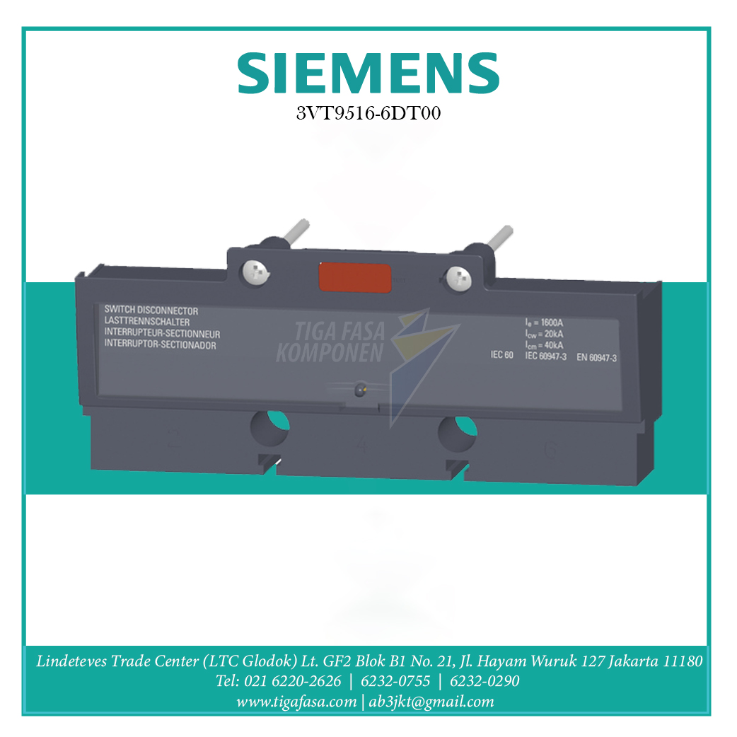 3VT9516-6DT00 ETU Switch Disconn 1600A 