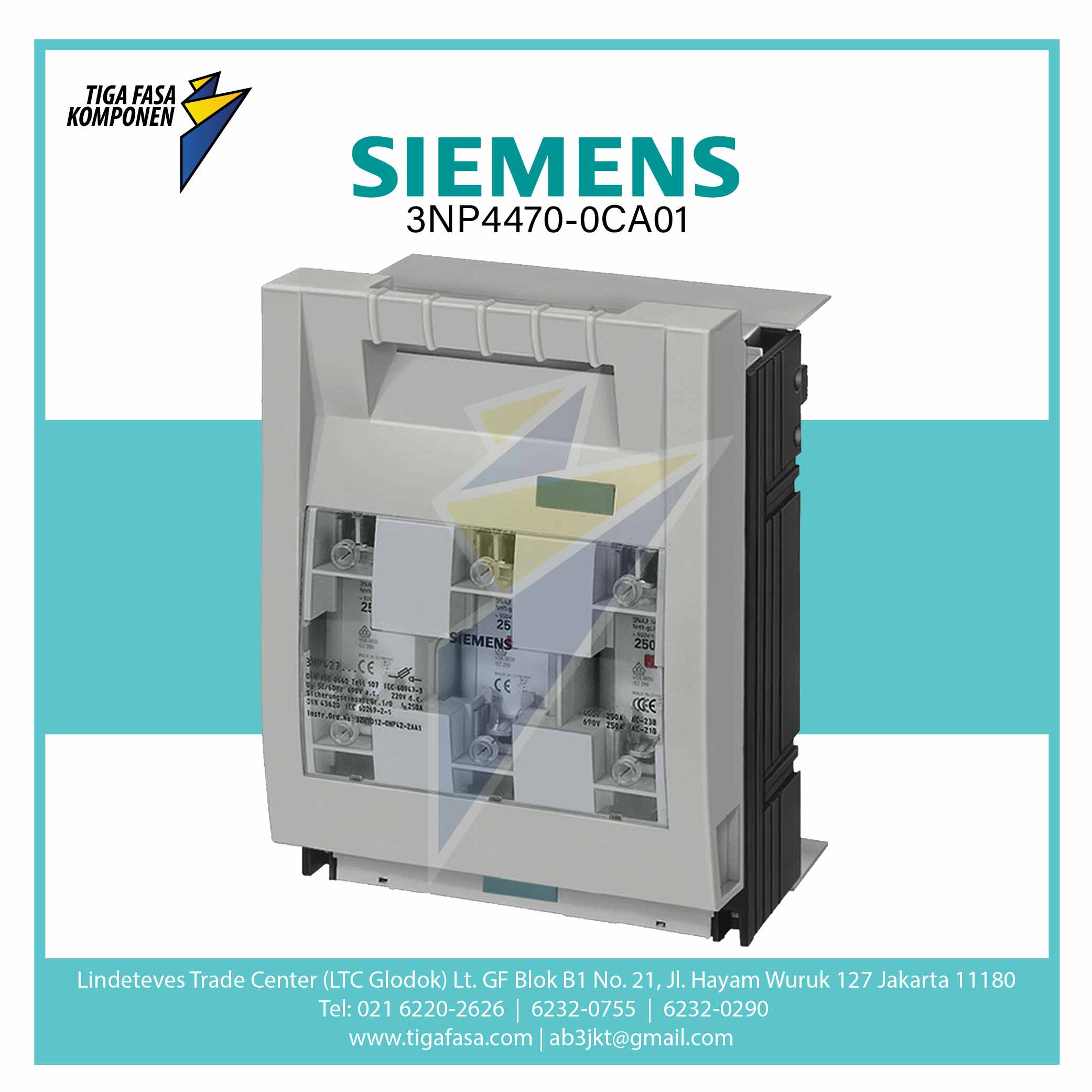 3NP4470-0CA01 Fuse Switch Disc 630A 3P