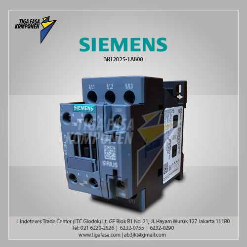 3RT2025-1AB00 MC 17 A 7.5 kW / 400 V 3P 24 V AC 50 Hz
