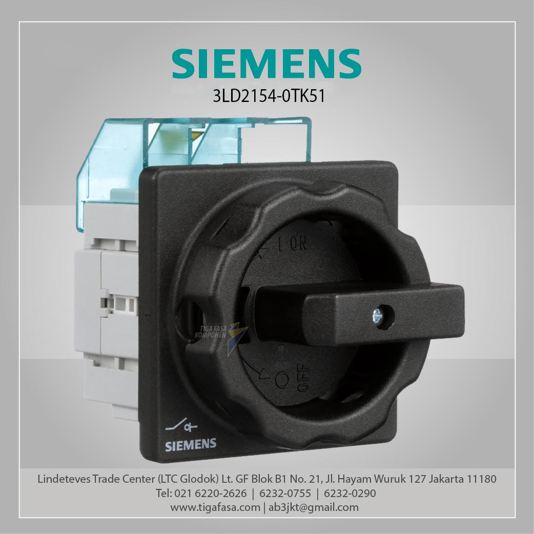 3LD2154-0TK51 Switch Disconnector 25A 3P Black 