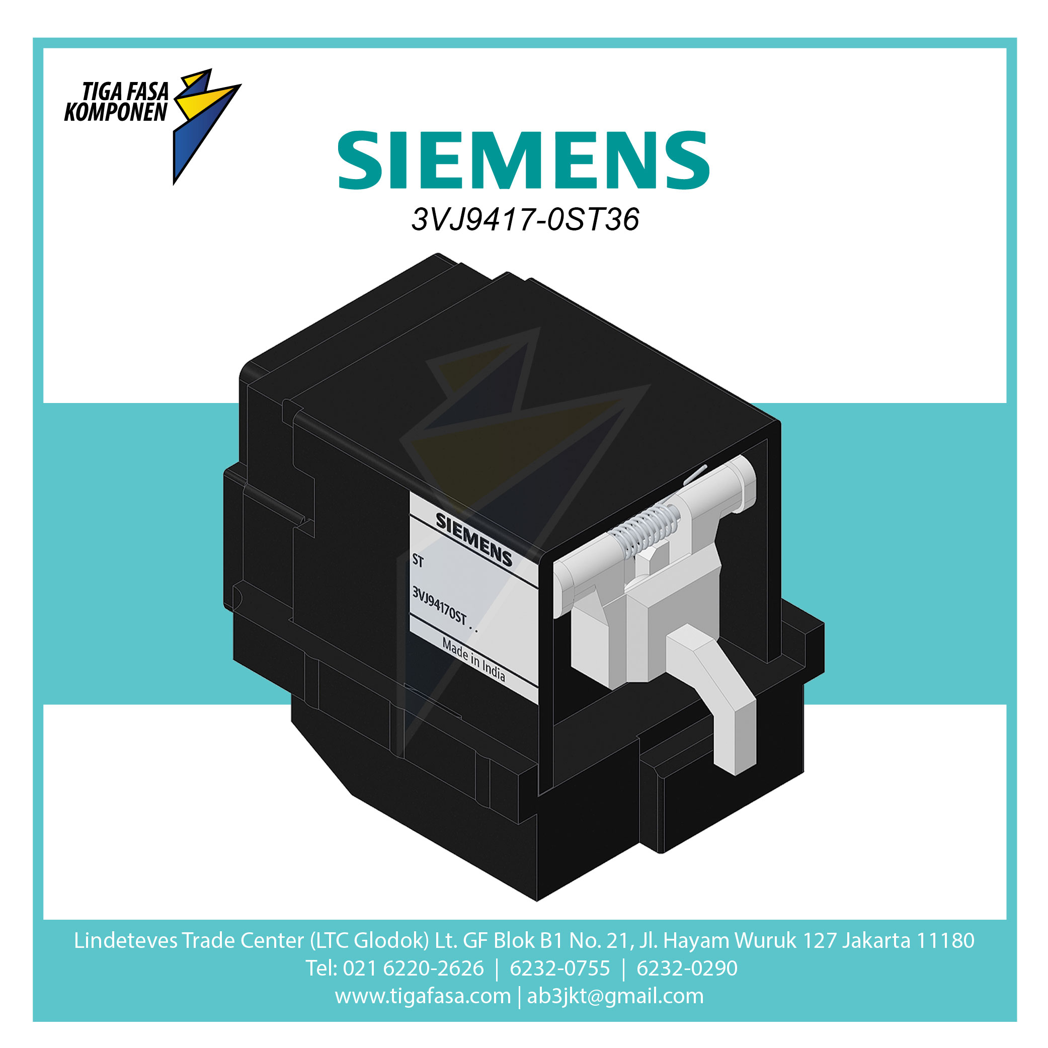 3VJ9417-0ST36 Shunt Trip Flex 220VAC 3VJ13/14 