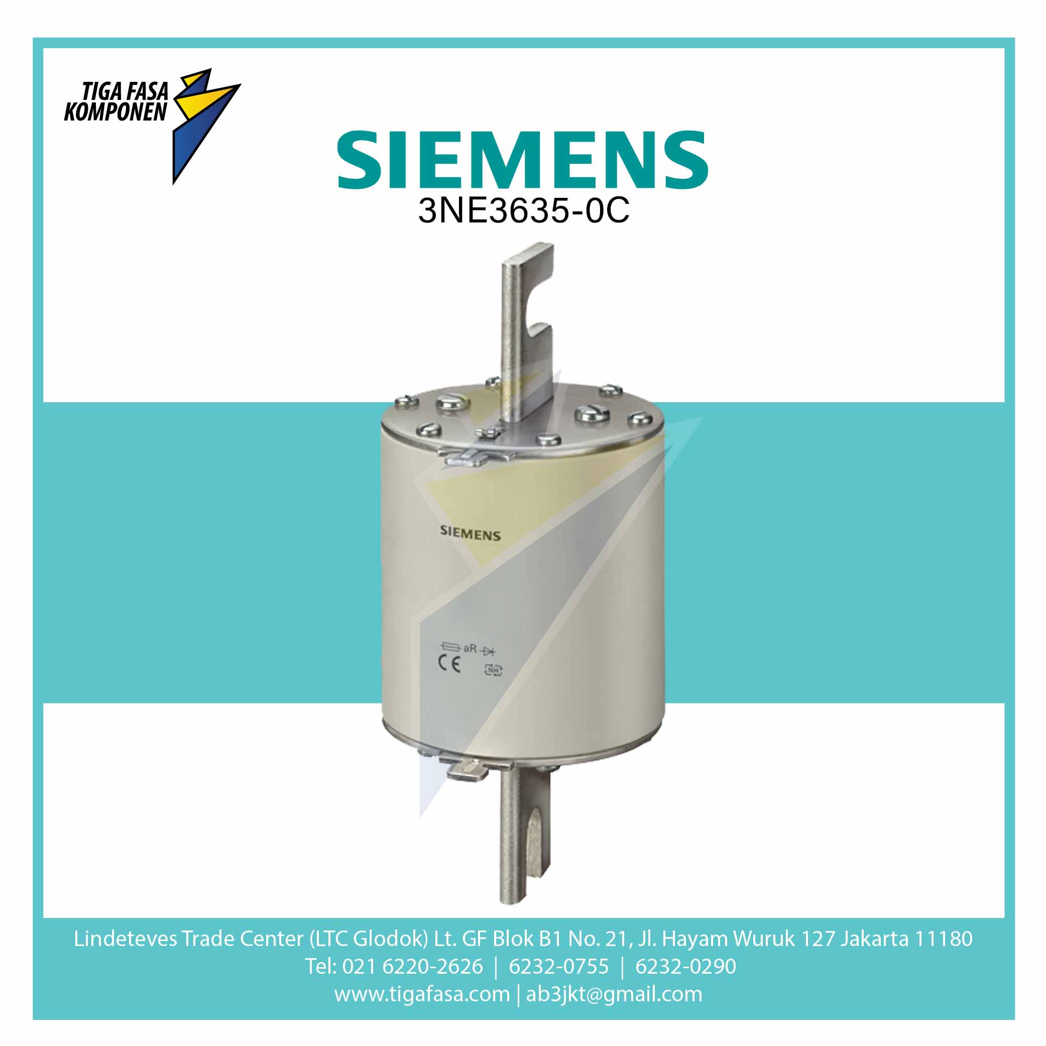 3NE3635-0C SITOR FUSE LINK NH3 450 A