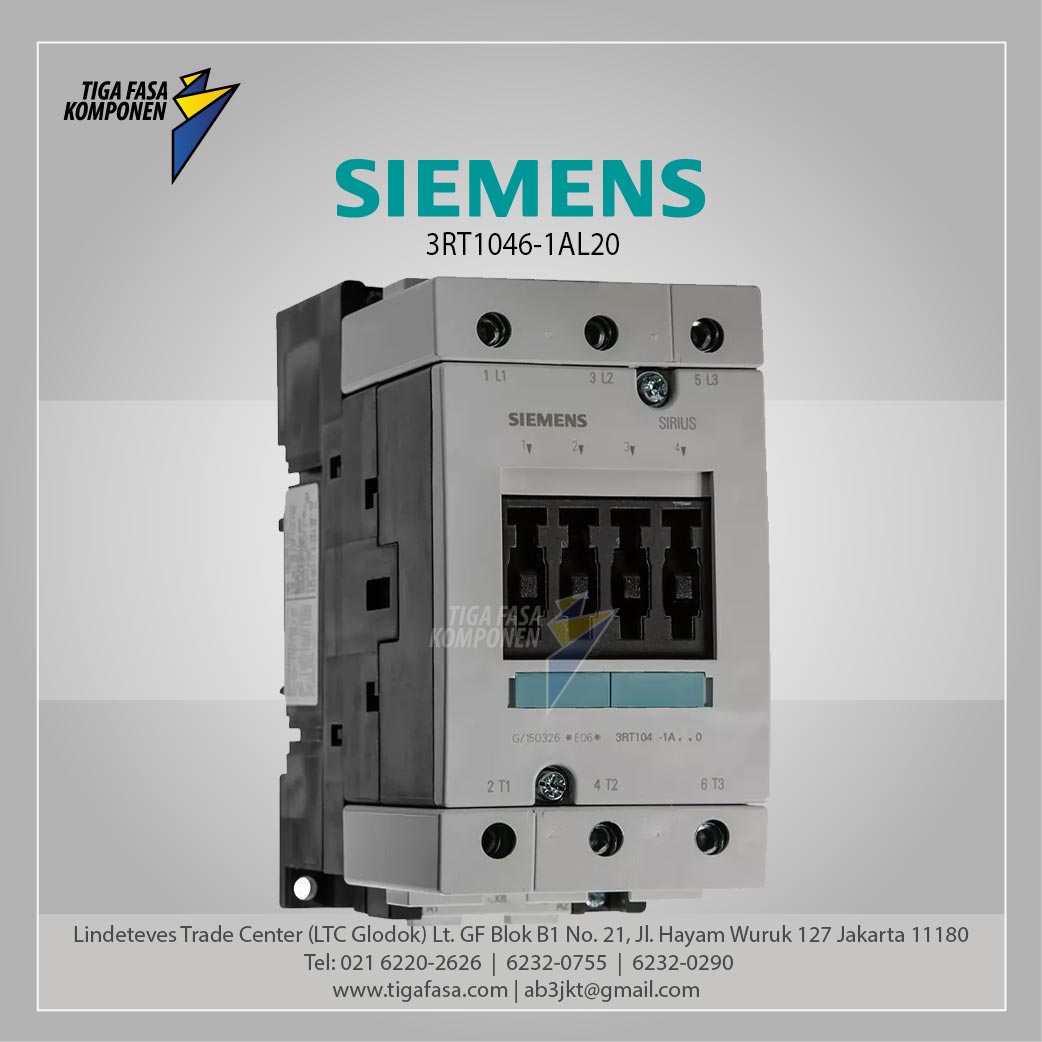 3RT1046-1AL20 CONT, AC-3 45 KW/400 V, AC 230V 50/60HZ