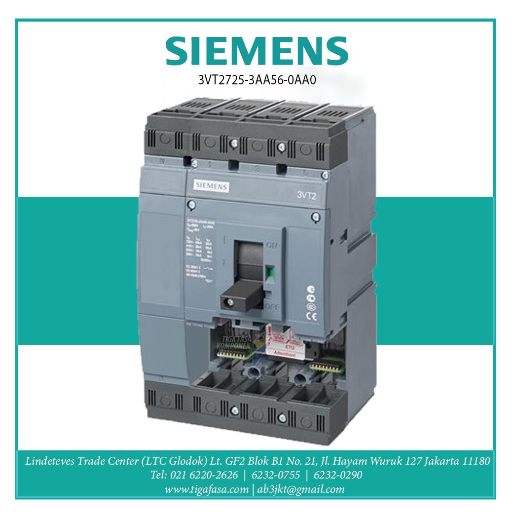 3VT2725-3AA56-0AAA0 MCCB Siemens 4P 65KA 