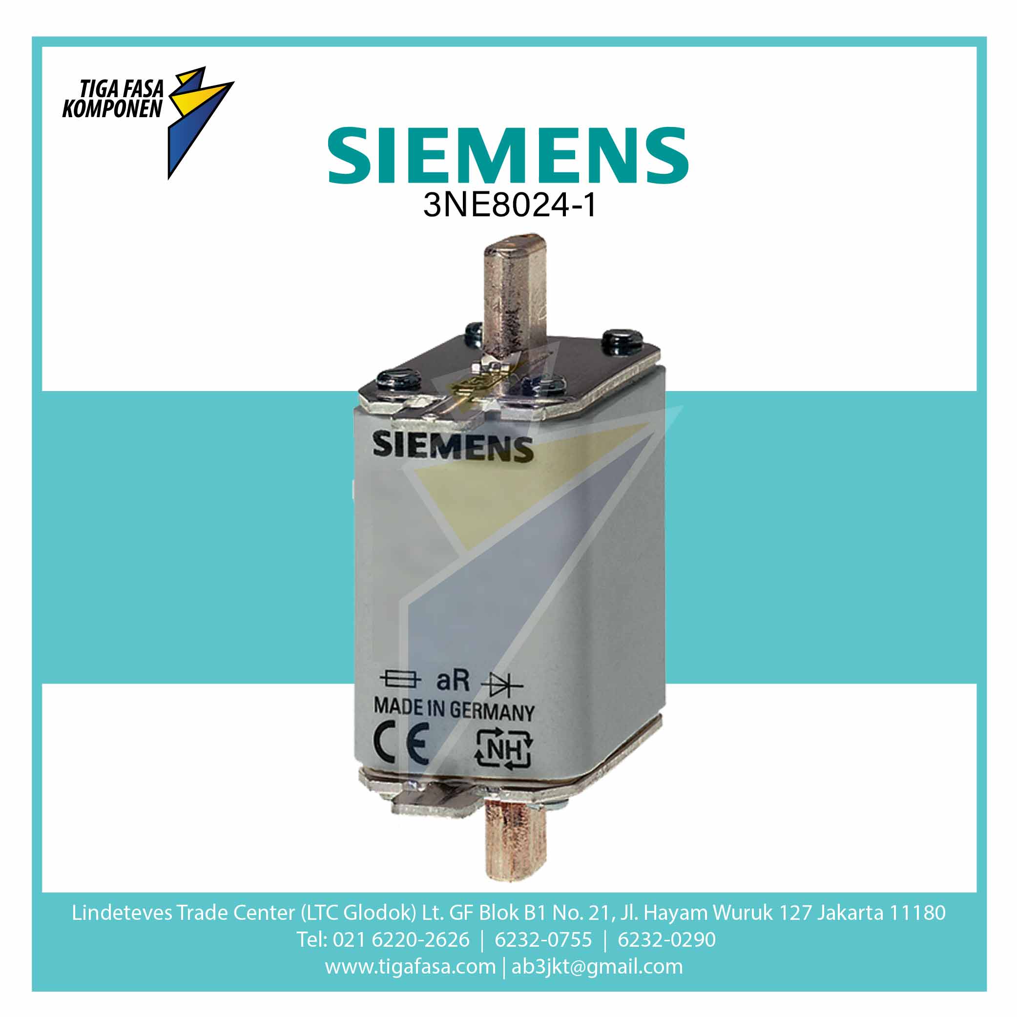 3NE8024-1 SITOR FUSE LINK NH00 160 A