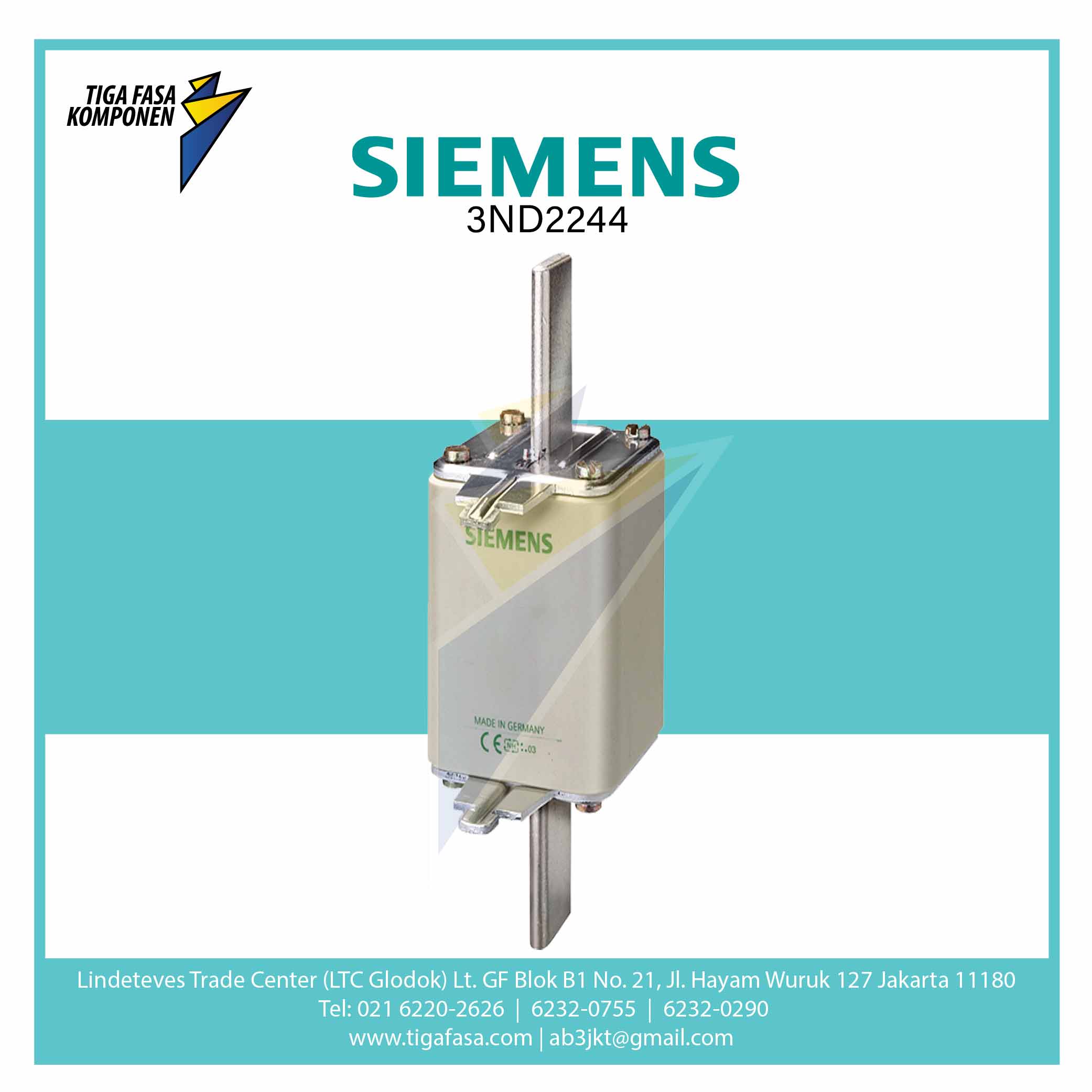 3ND2244 HRC FUSE NH2 250 A