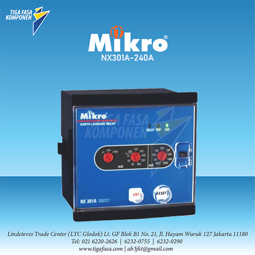 NX301A-240A Earth Leakage Relay MIKRO 