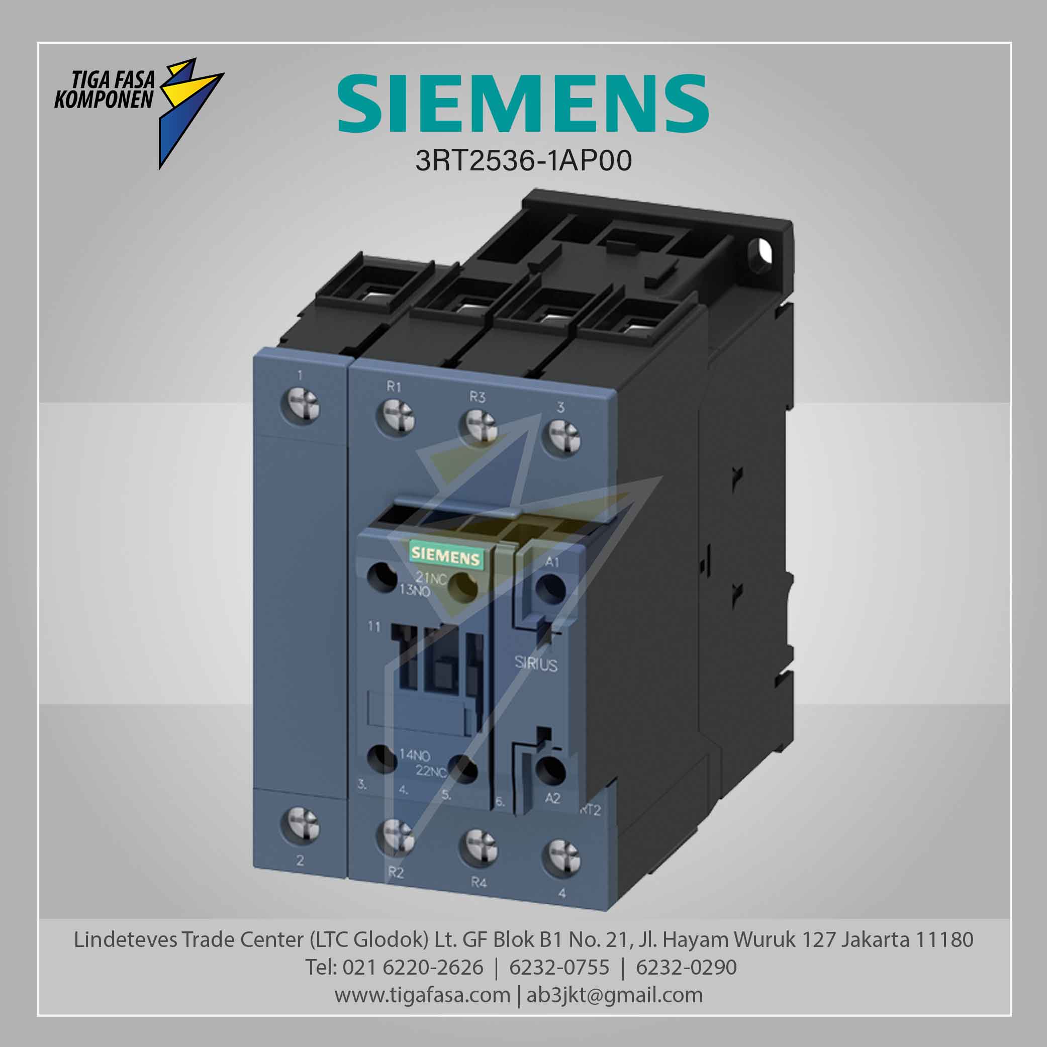 3RT2536-1AP00 MC 41 A 22 kW / 400 V 4P 230 V AC