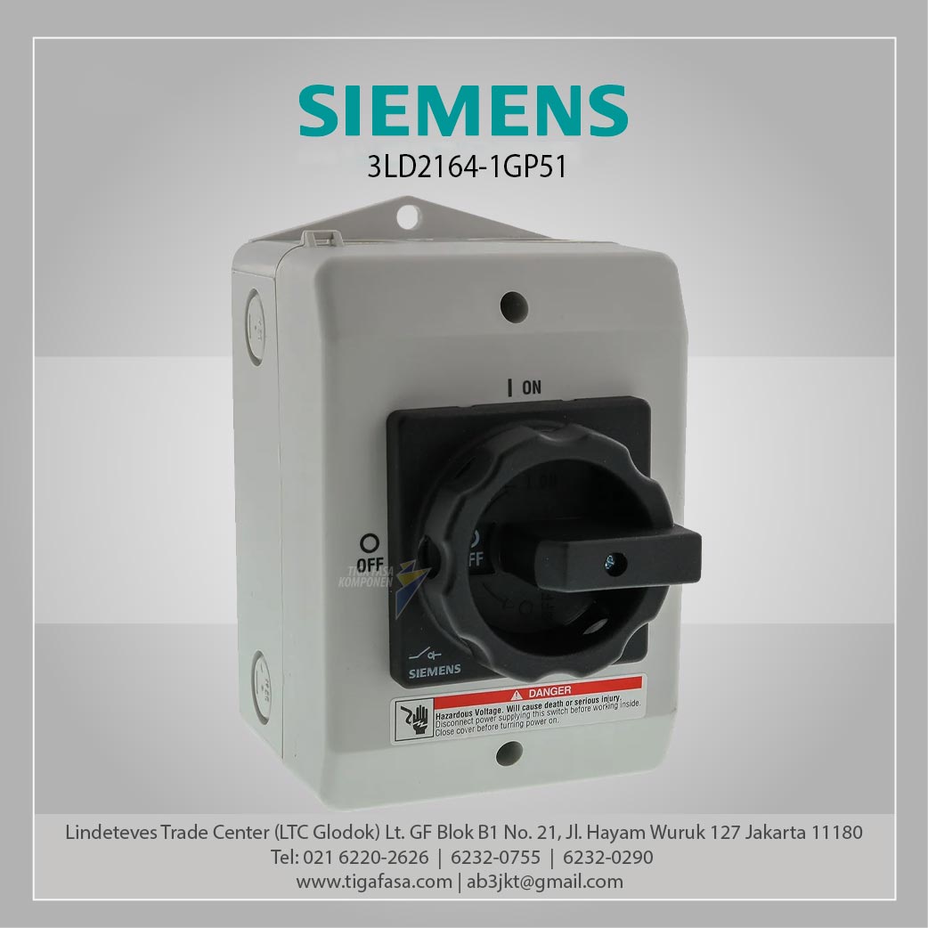 3LD2164-1GP51 Switch Disconnector 25A 3P Black