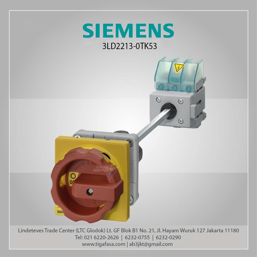 3LD2213-0TK53 Switch Disconnector 32A 3P Red/Yellow