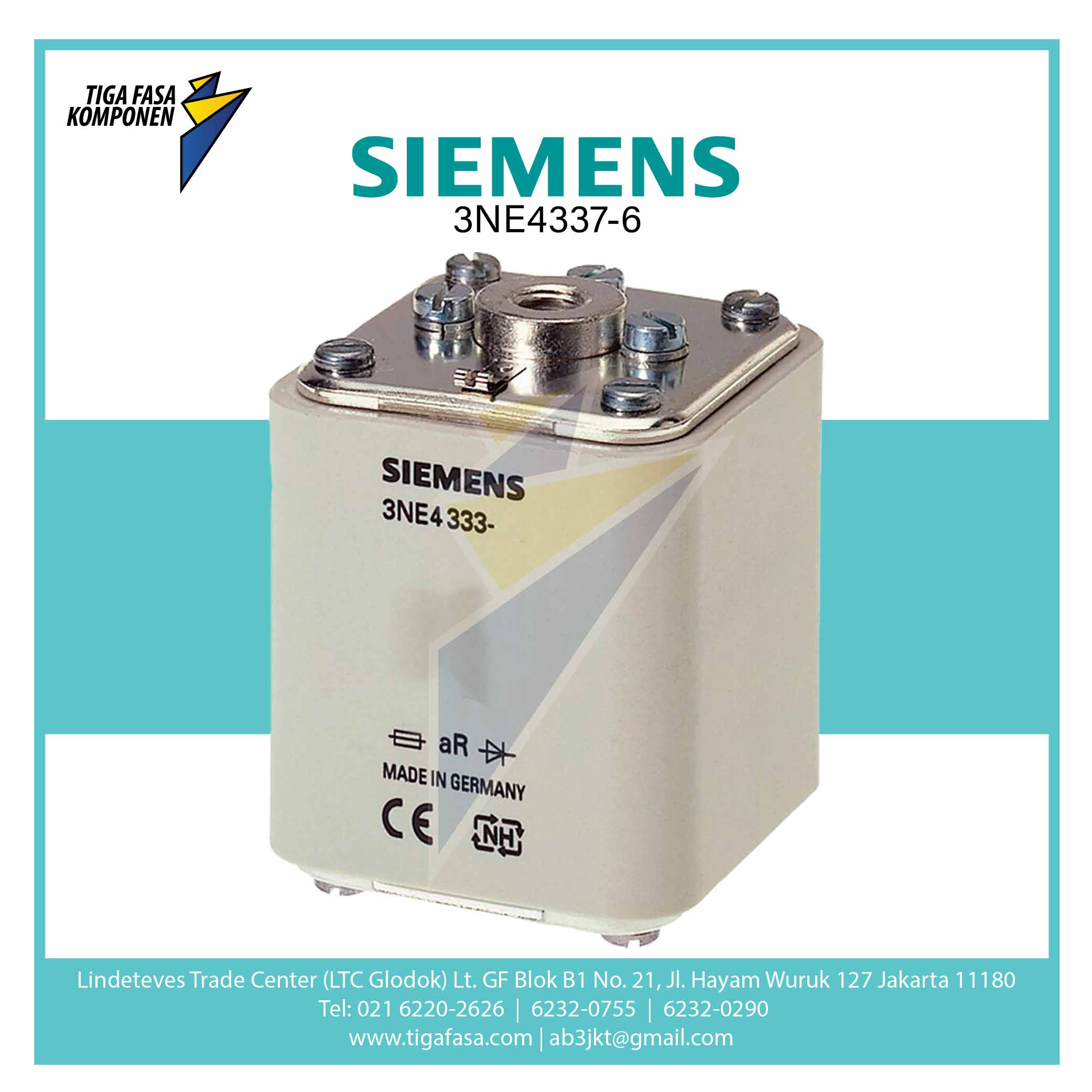 3NE4337-6 SITOR FUSE LINK NH2 710 A