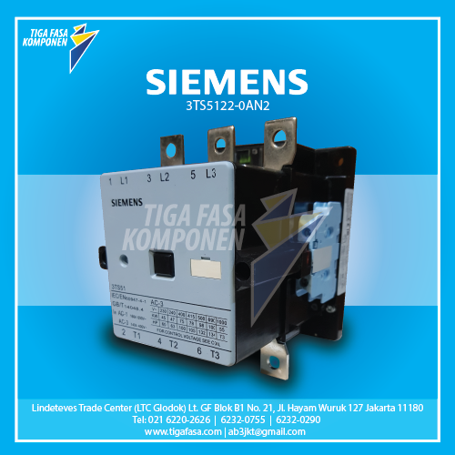 3TS5122-0AN2 MC 75kW 140A 2NO+2NC 220VAC 