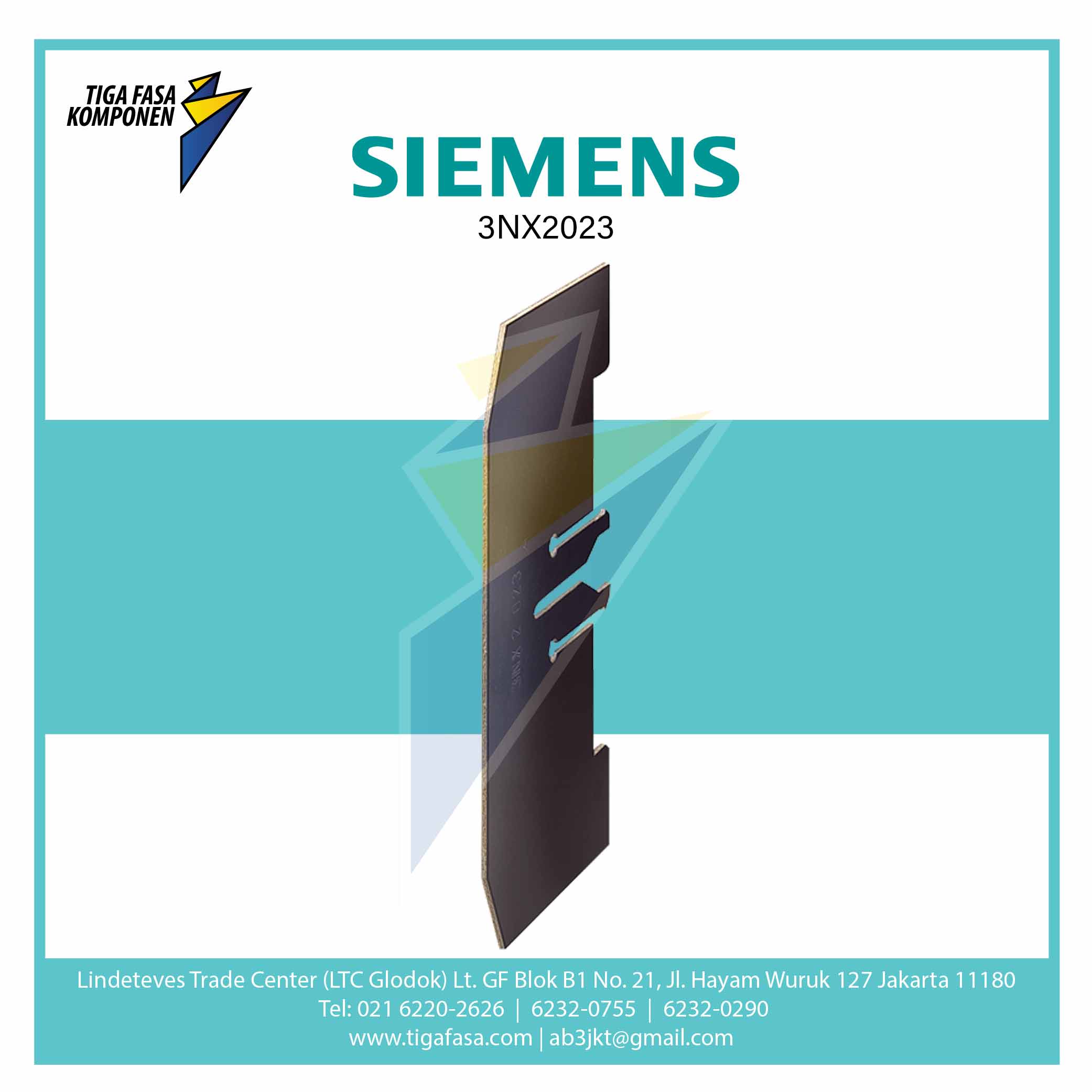 3NX2023 PHASE/END BARRIER F.LV HRC FUSE BASE SIZE 00