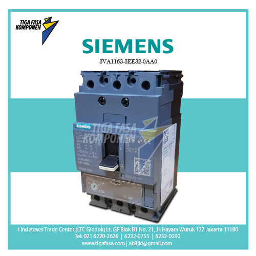 3VA1163-3EE32-0AA0 MCCB 3P 44-63A 25kA 