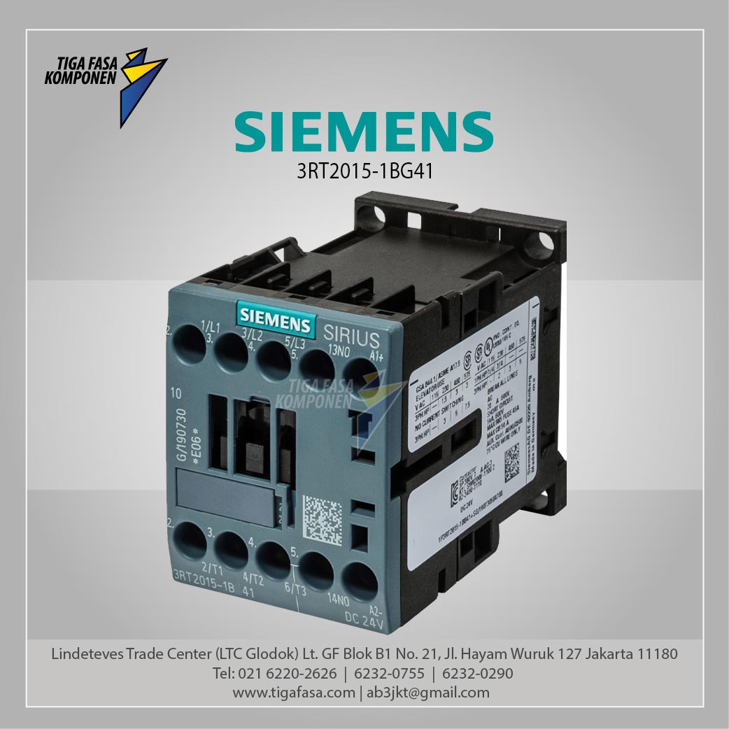 3RT2015-1BG41 MC 7 A 3 kW / 400 V 3P 125 V DC
