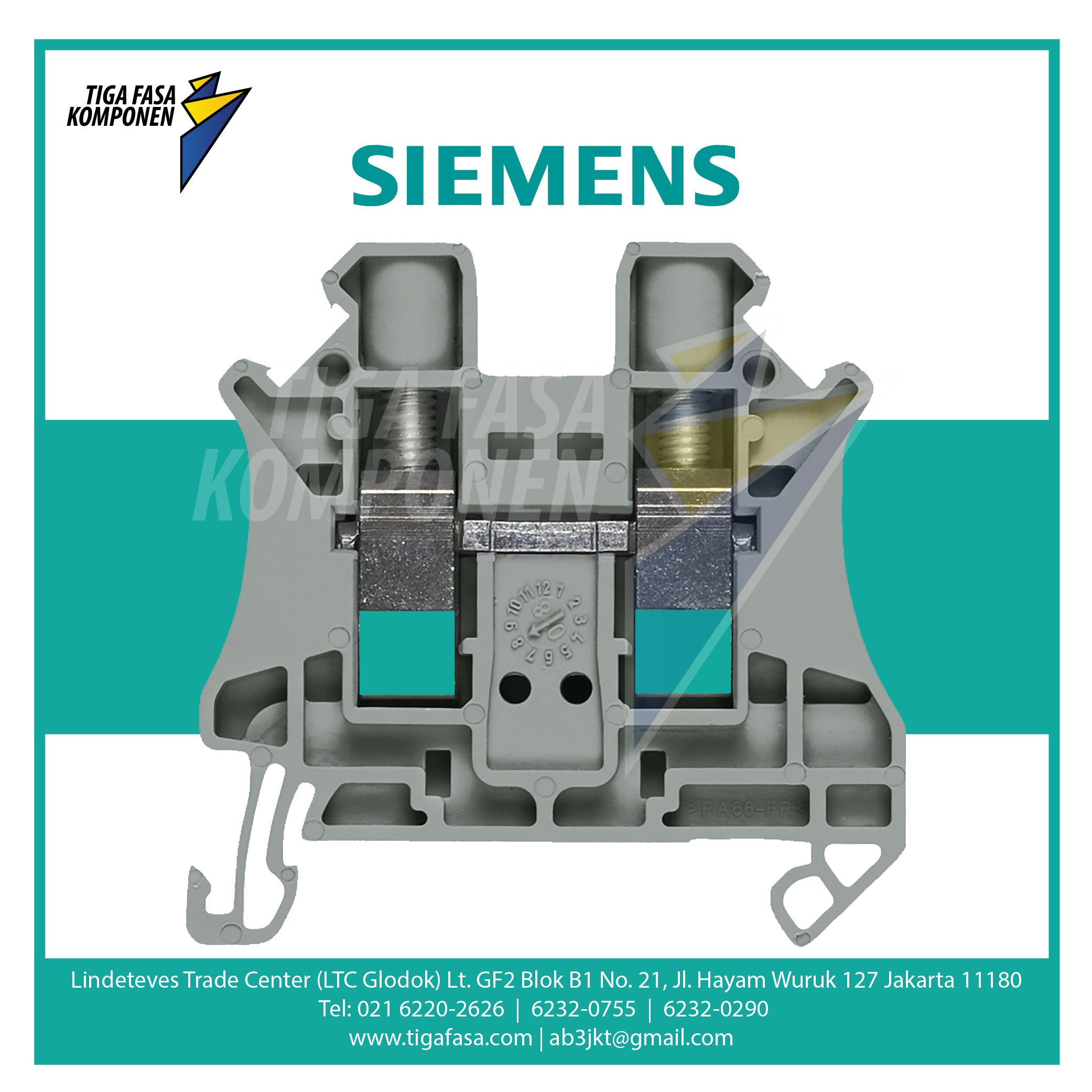 8WH1000-0AH00 Terminal Screw 6 mm² Gray