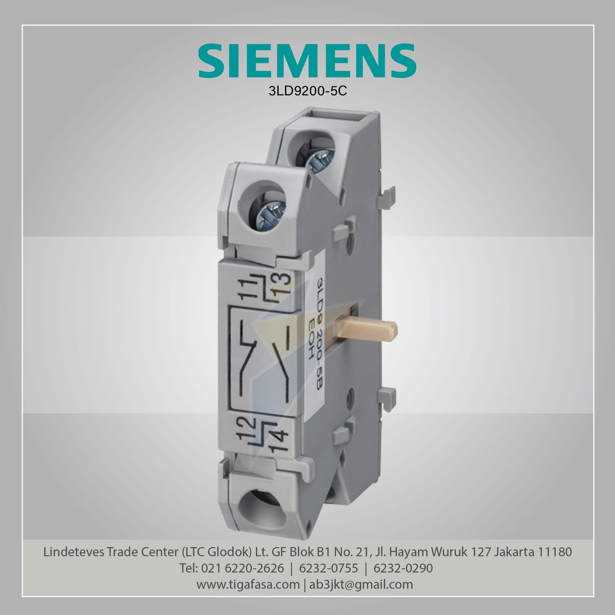 3LD9200-5C Auxiliary Switch 1 NO+1 NC Floor