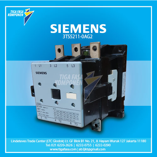 3TS5211-0AG2 MC 90kW 170A 1NO+1NC 110VAC 