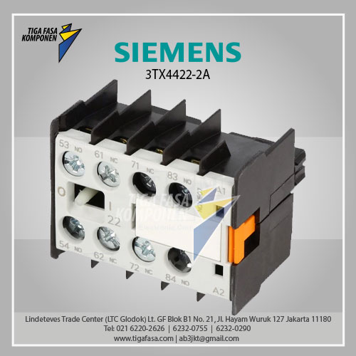 3TX4422-2A Auxillary Contact Block 2NO 2NC 