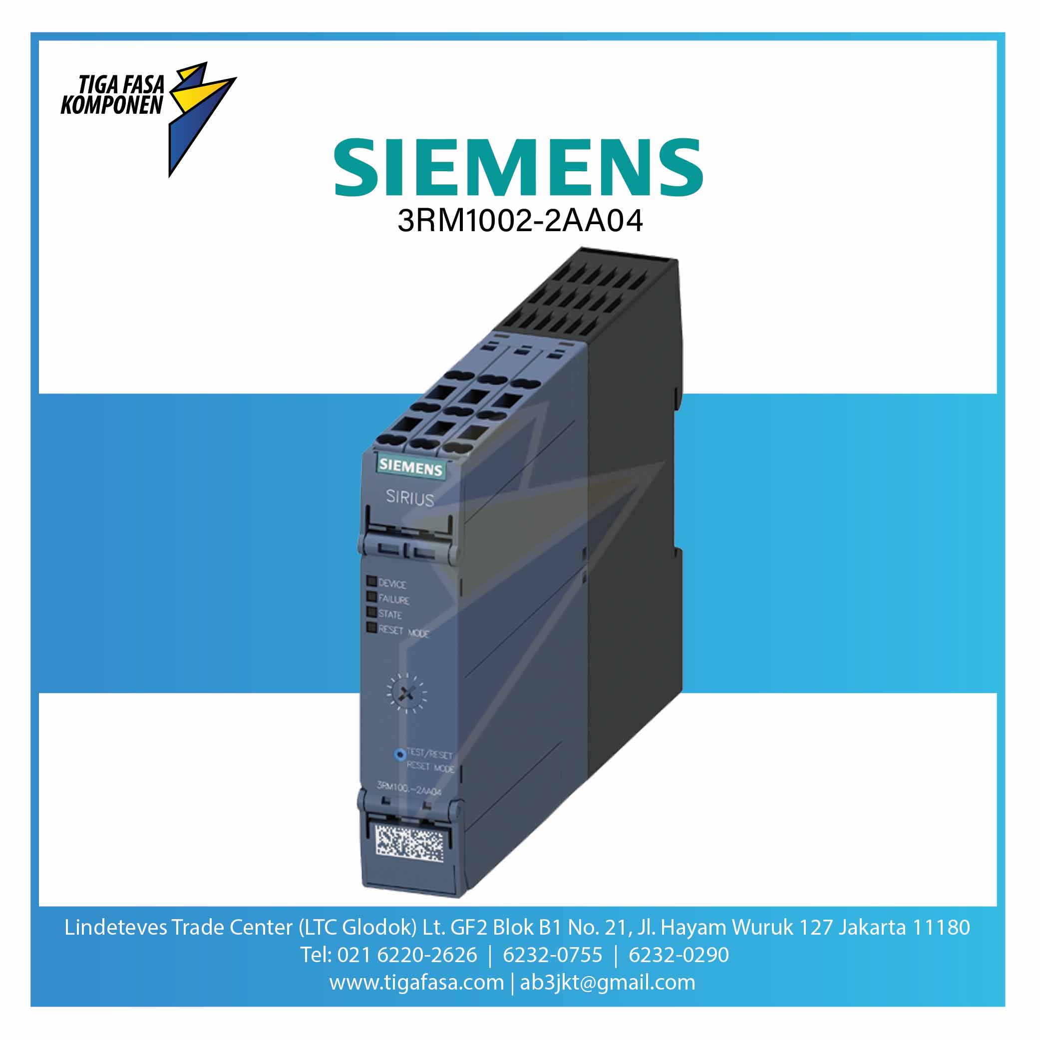 3RM1002-2AA04 3RM1 500 V 0.09 - 0.75 kW 0.4 - 2 A 24 V DC