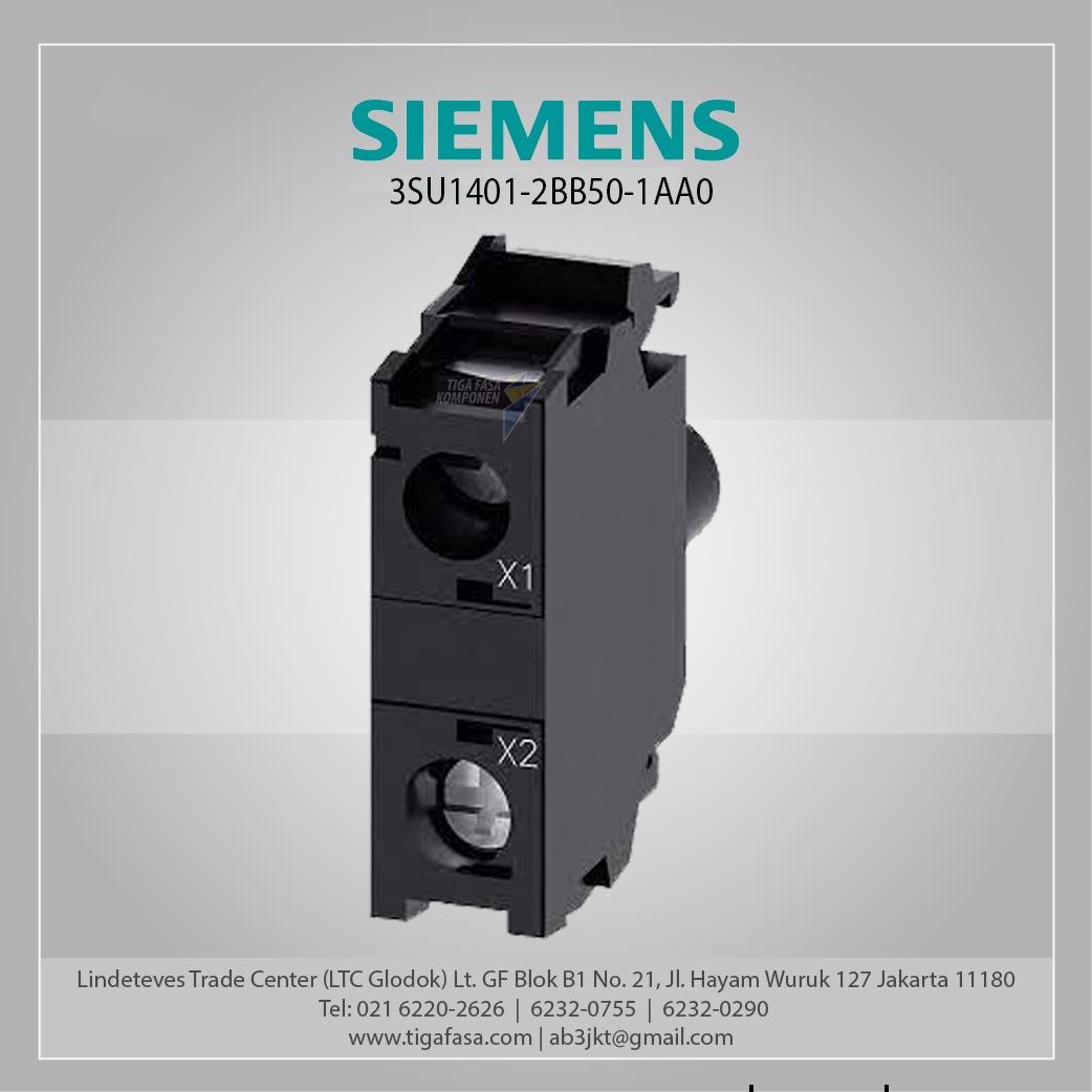 3SU1401-2BB50-1AA0 LED module with integrated LED 24 V AC/DC, blue