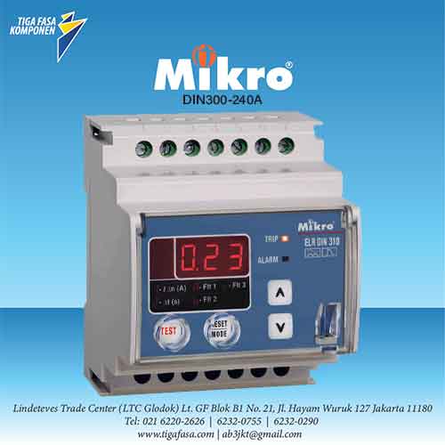 DIN300-240A Earth Leakage Relay MIKRO 