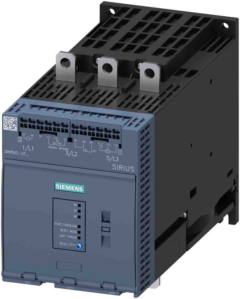 Siemens SIRIUS 3RW Soft Starter, 110 kW, 400 → 600 V, 3 Phase